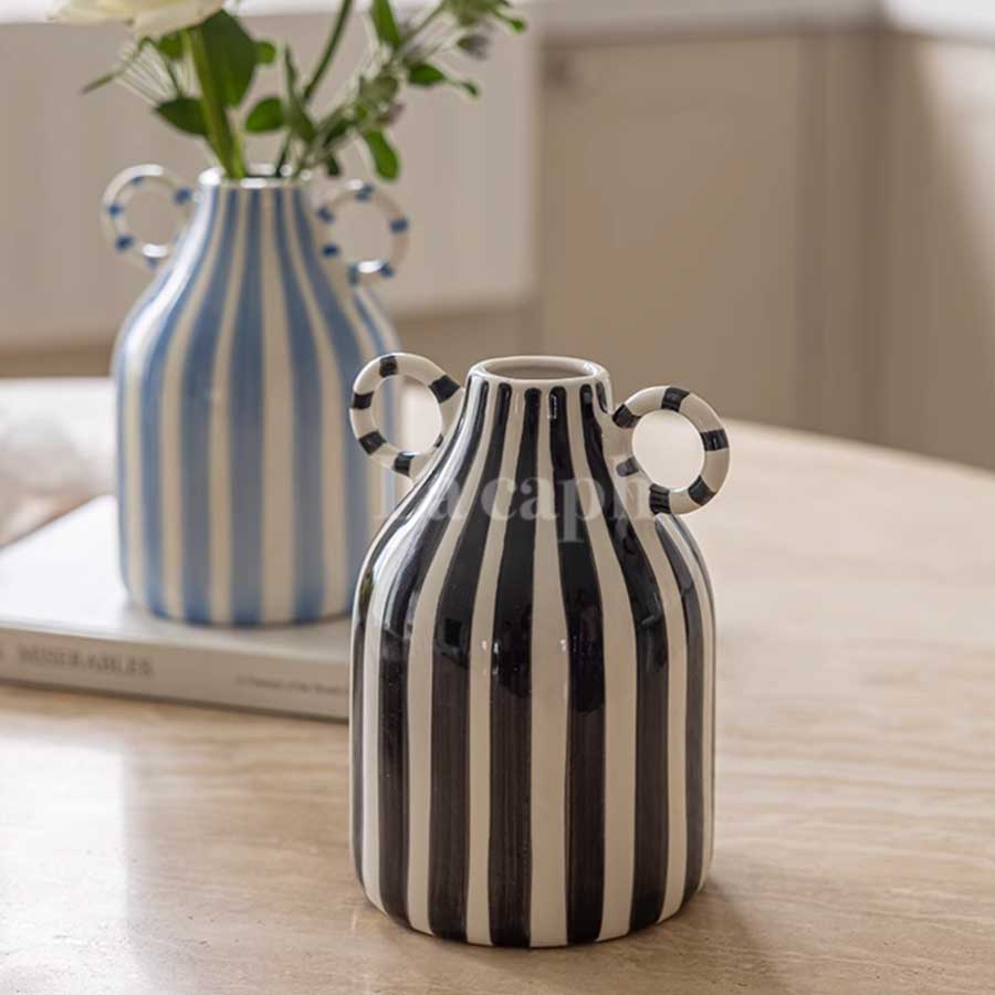 striped ceramic vase (3colors)