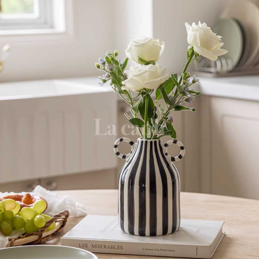 striped ceramic vase (3colors)