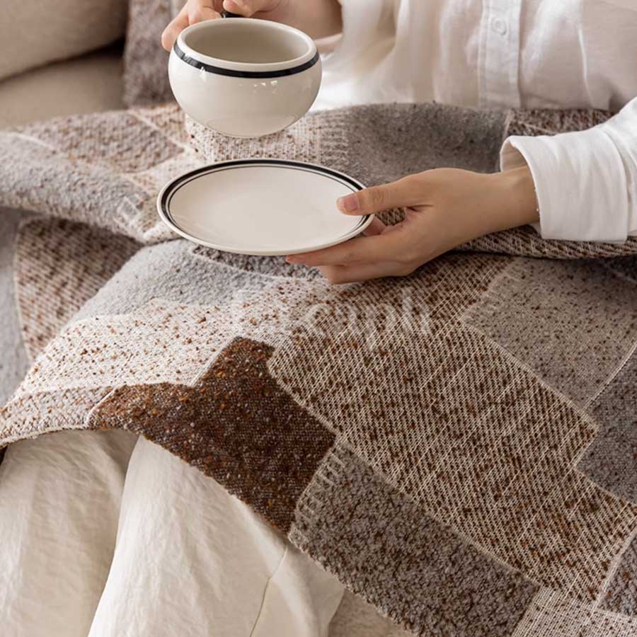 calm brown blanket