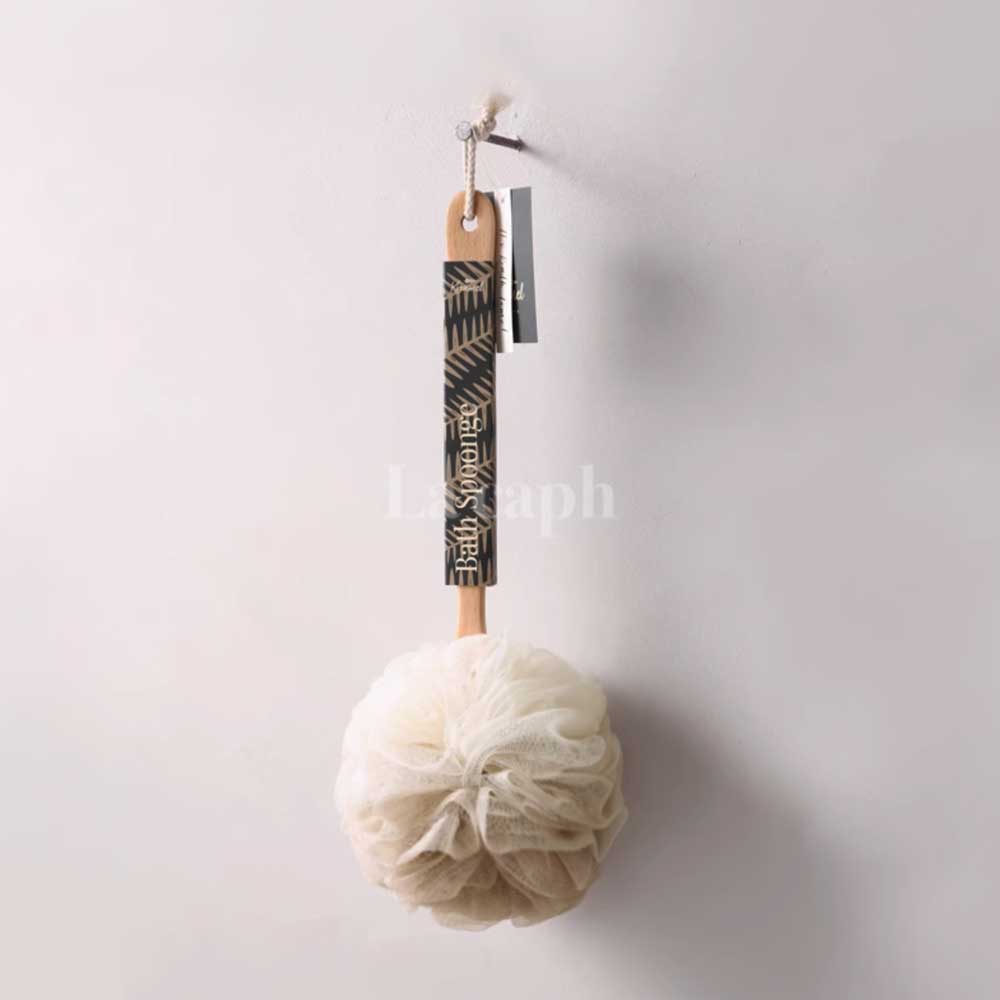 【即納】long handle bath sponge (2colors)