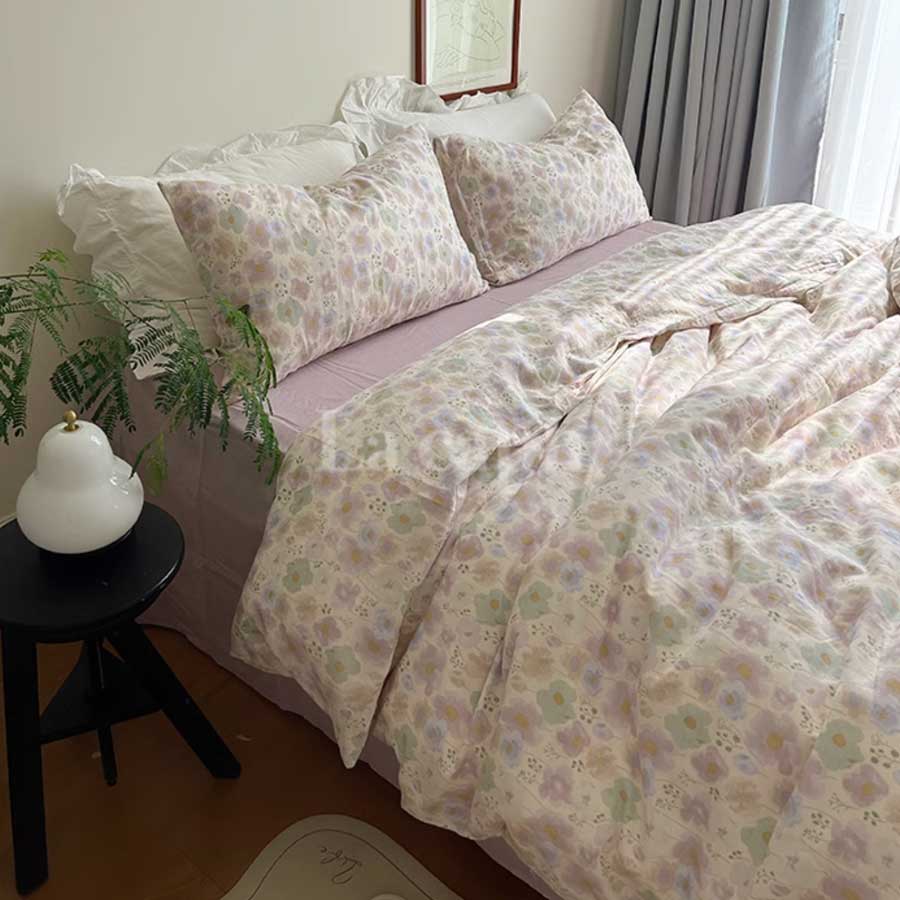 pink floral bedlinen set