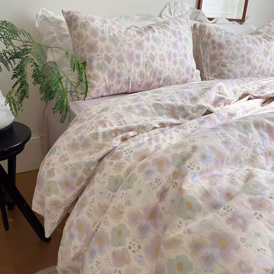 pink floral bedlinen set