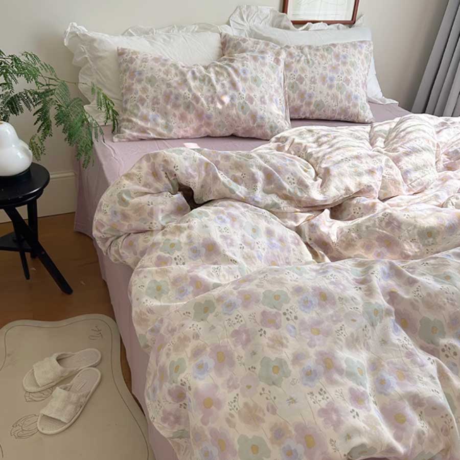 pink floral bedlinen set