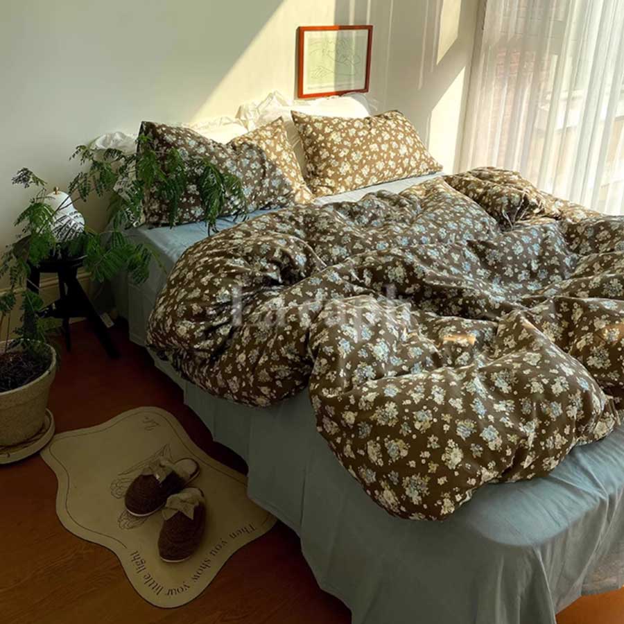 rustic floral bedlinen set