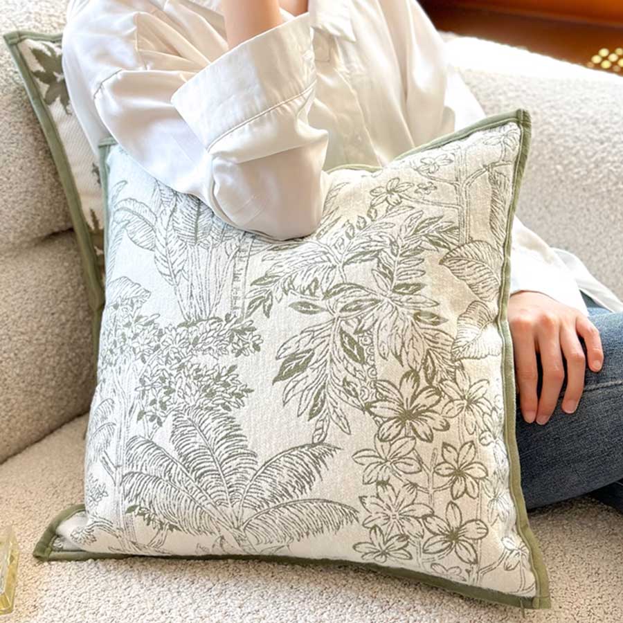 jacquard botanical cushion (2designs)