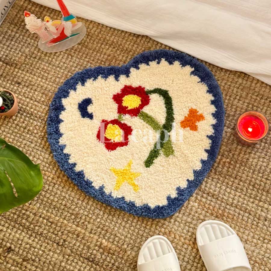 flower heart mini mat (2colors)