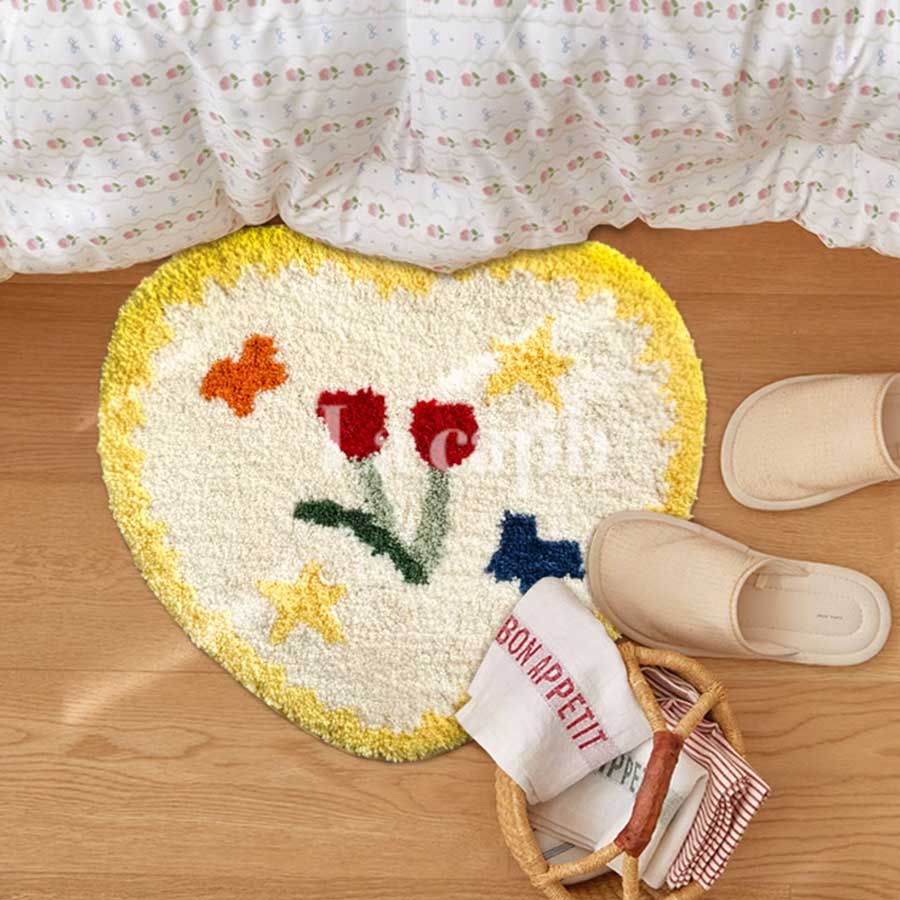 flower heart mini mat (2colors)