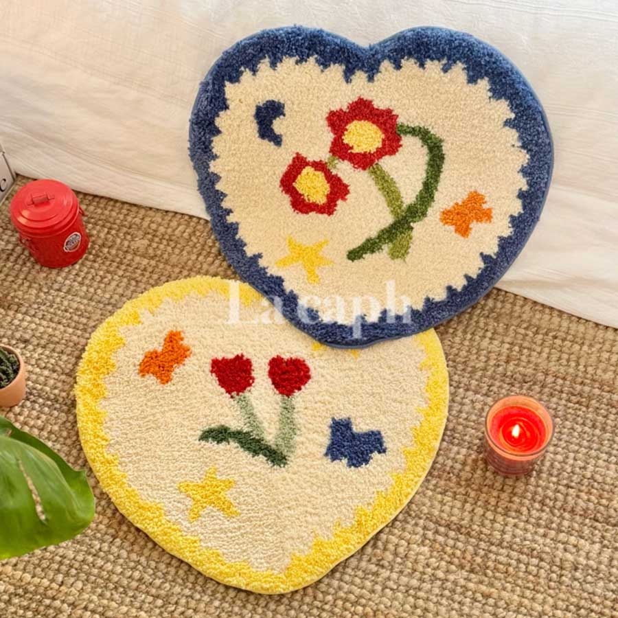 flower heart mini mat (2colors)