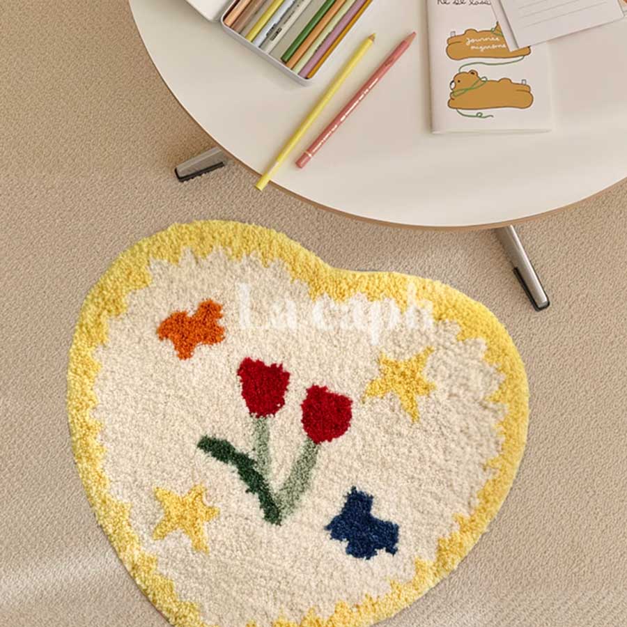 flower heart mini mat (2colors)