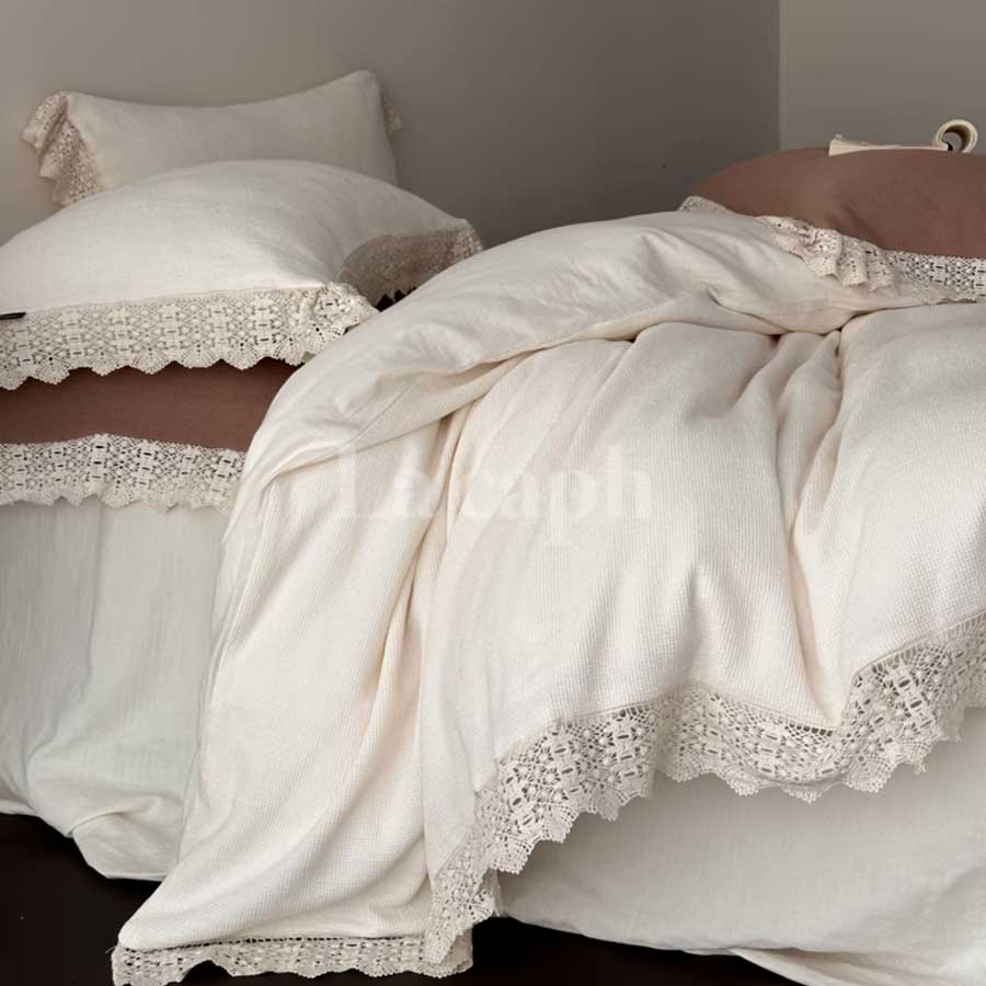 lace frill bedlinen set (2colors)