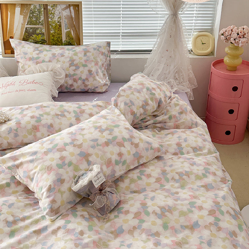 5design flower girly cotton bedlinen set