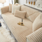 3color pastel simple stripe sofa mat