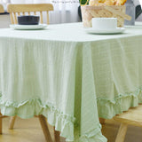 4color girly frill cotton table cloth
