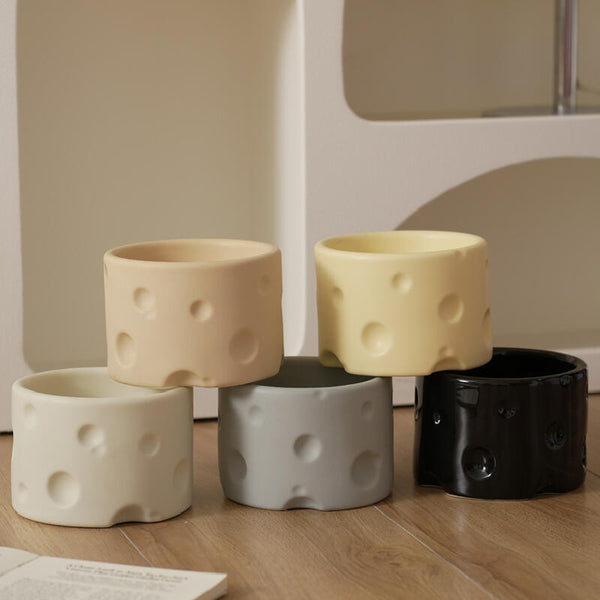 5color cheese ceramic food bowl