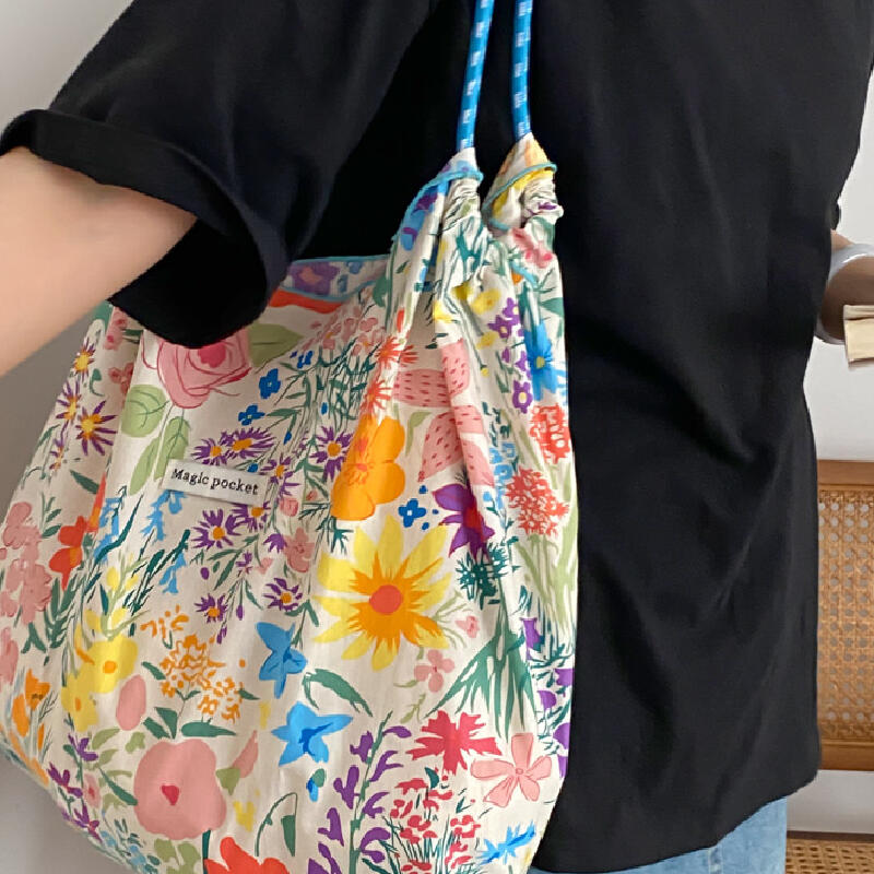 3design vivid floral tote bag