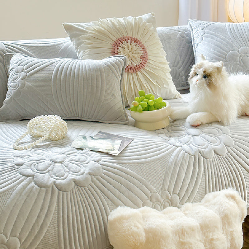 7color pastel quilting flower sofa cover