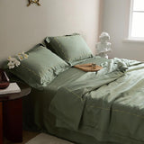 5color simple frill quilt & pillow sheets set
