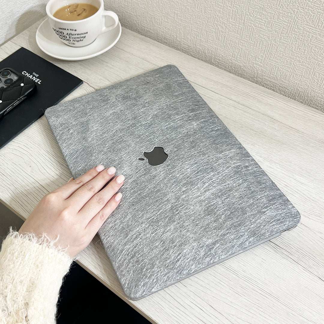 即納】metal silver MacBook case