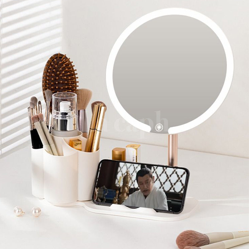 LED makeup mirror with storage (3types)