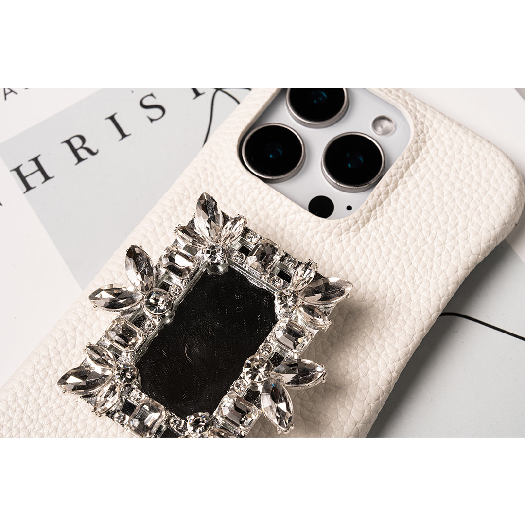 Jeweled Elegance Mirror & Grip iPhone Case