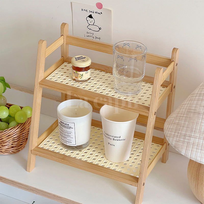 natural rattan storage rack