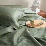 5color simple frill quilt & pillow sheets set