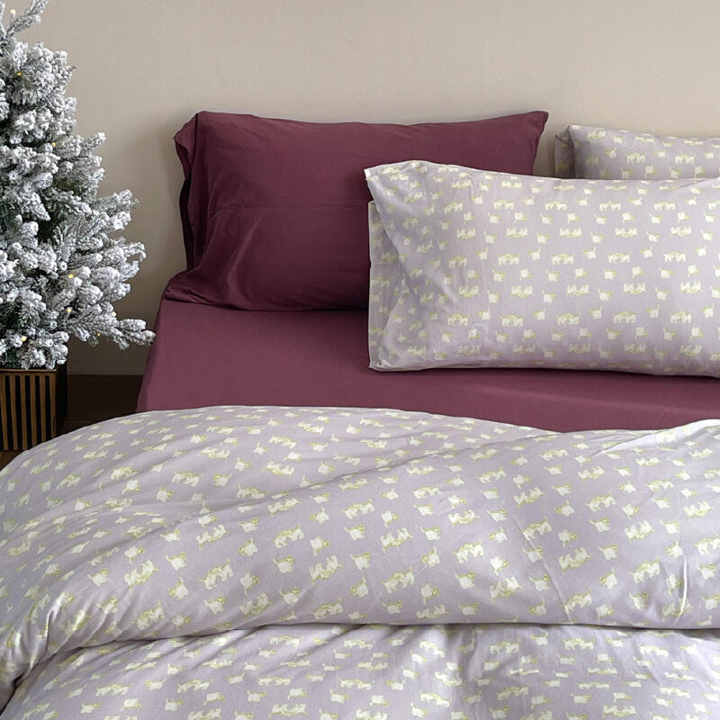 6design natural cotton floral bedlinen set