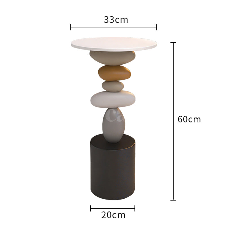 stacked stone side table