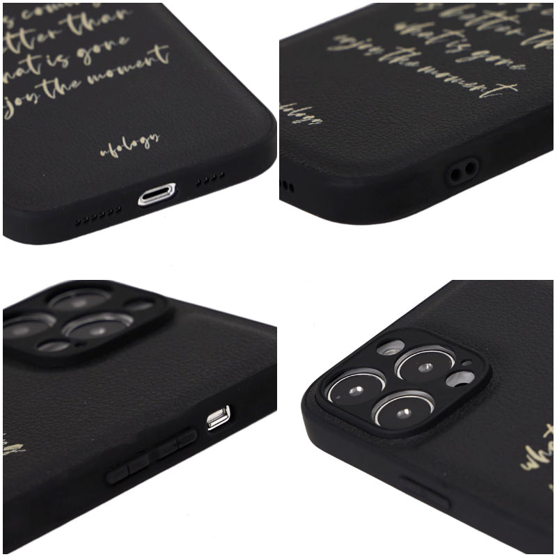 black logo iPhone case