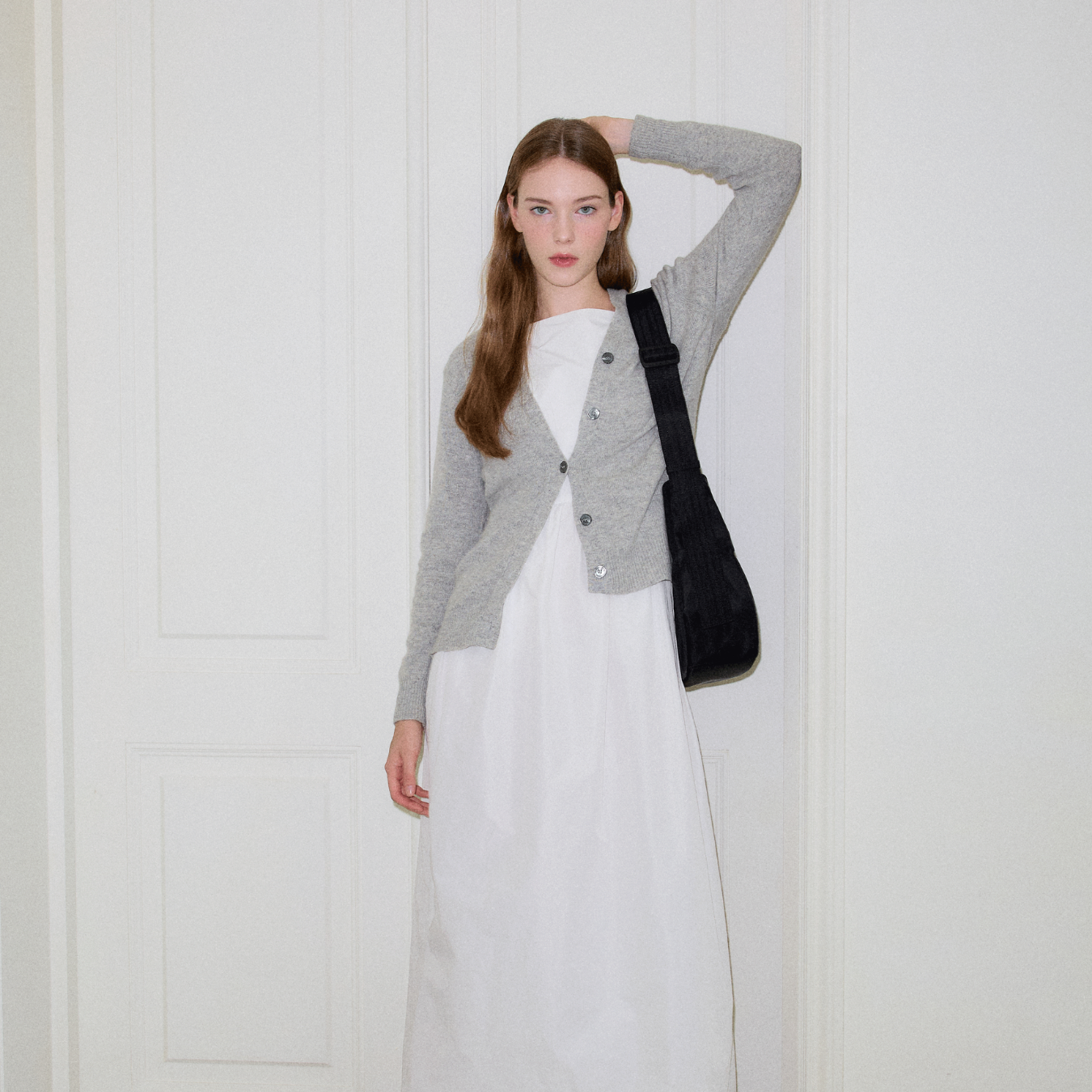 【cosette】nylon cross bag (balck string / pink string)