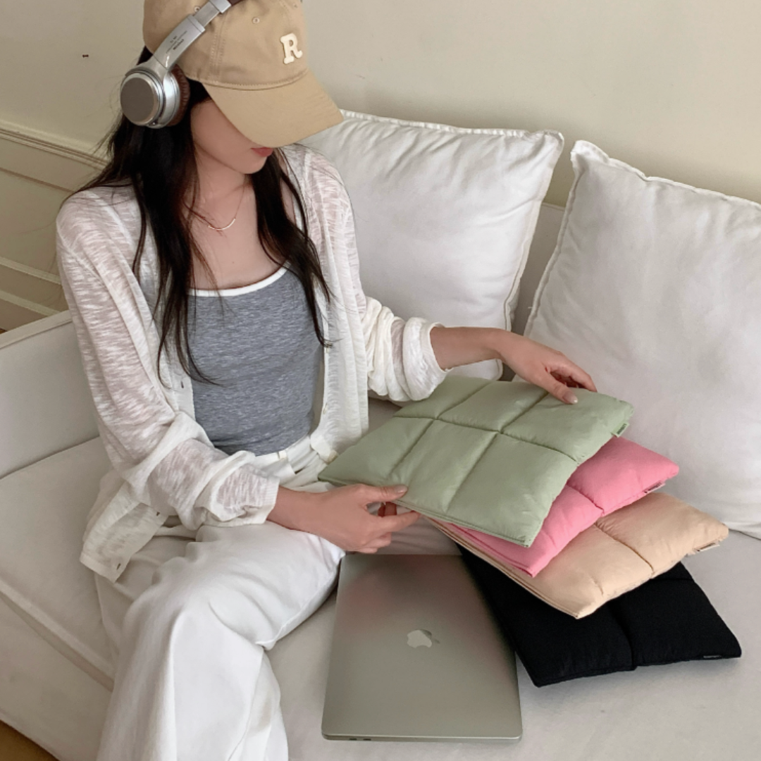 pastel pillow mac book bag (4color)