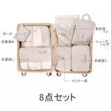 4color suitcase travel pouch set