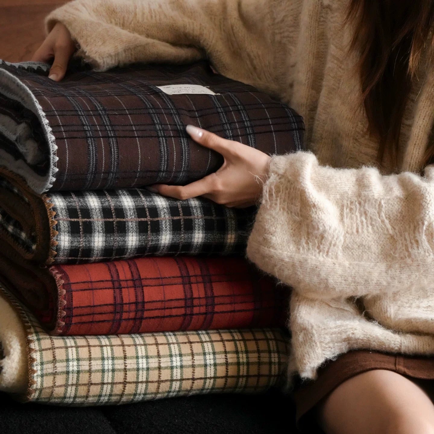 check reversible blanket (4design)