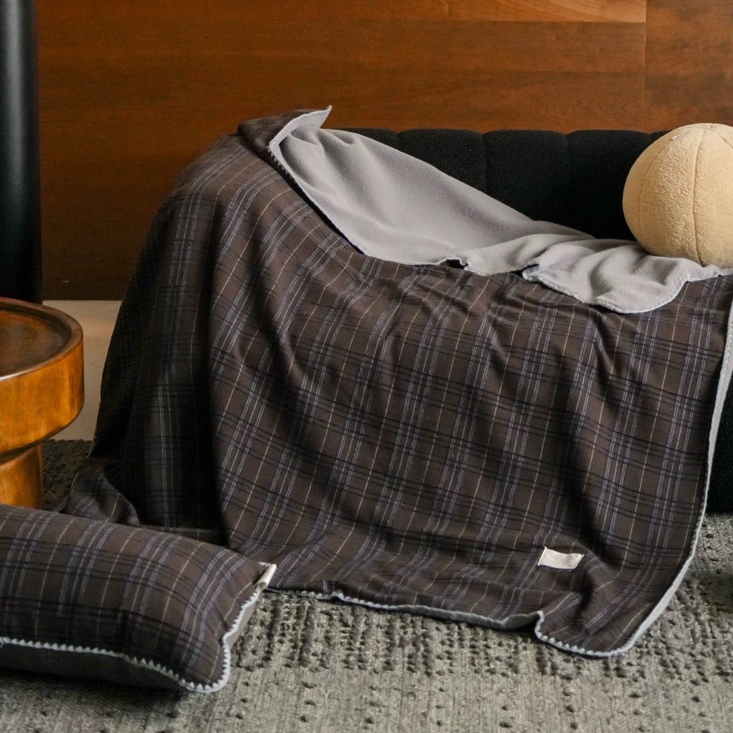 check reversible blanket (4design)