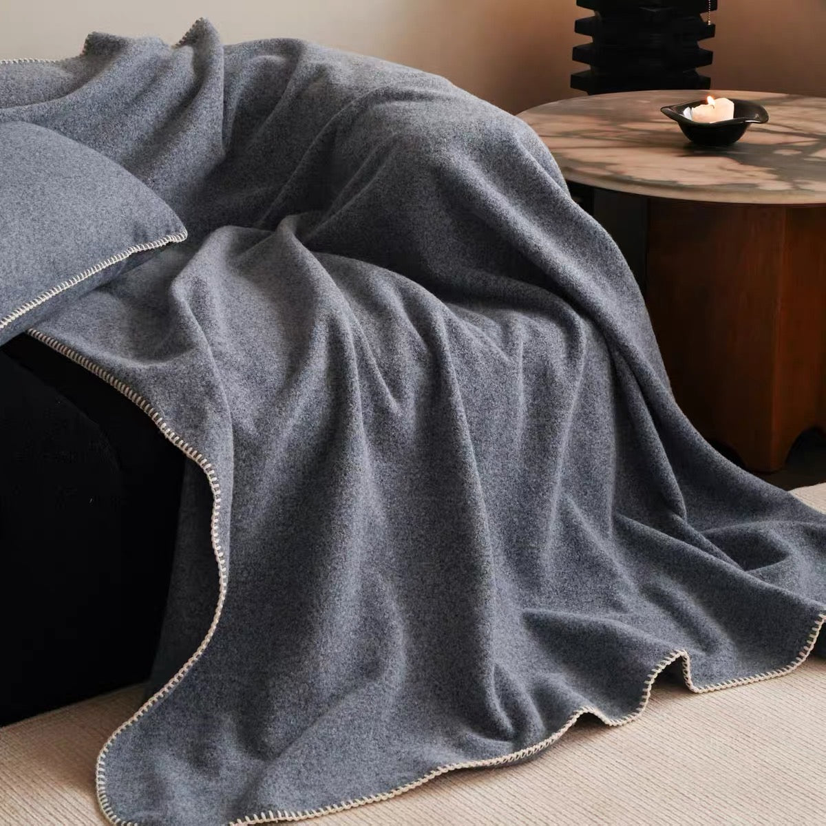 simple cozy stitch blanket (6colors)