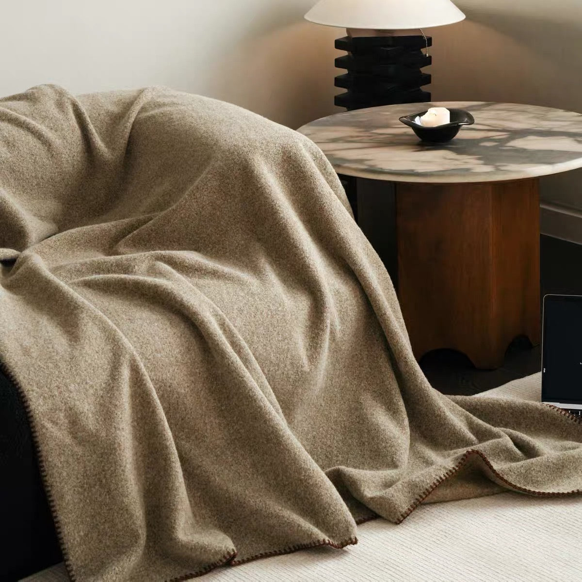 simple cozy stitch blanket (6colors)