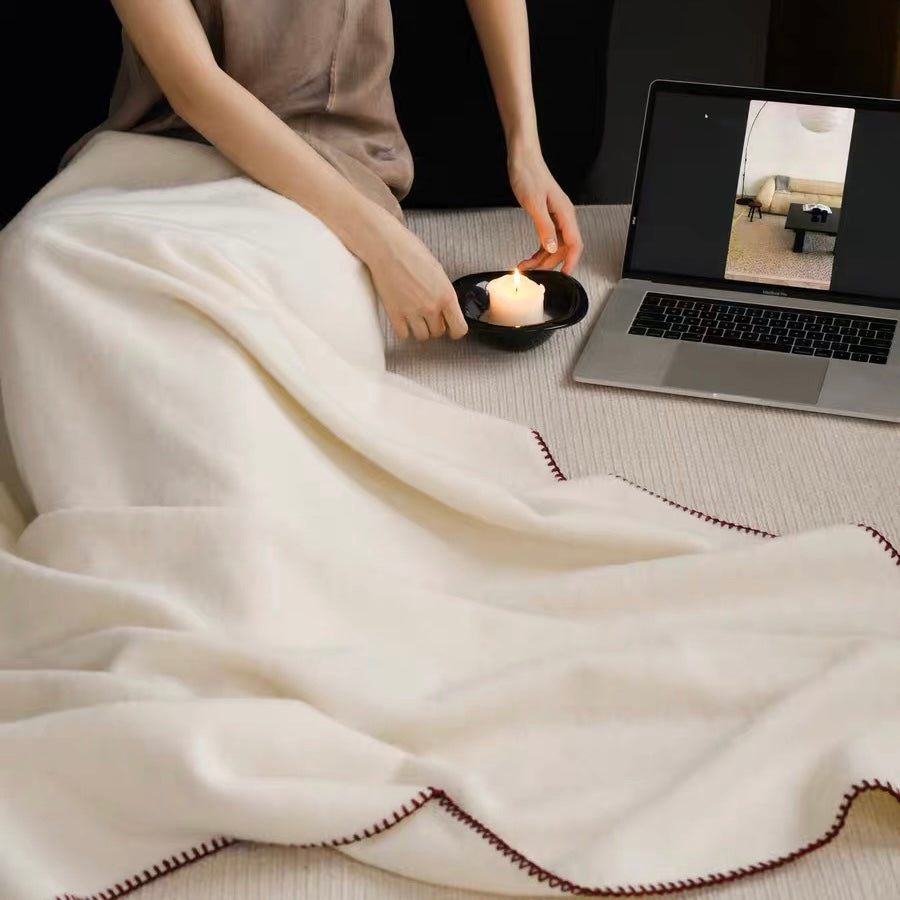 simple cozy stitch blanket (6colors)