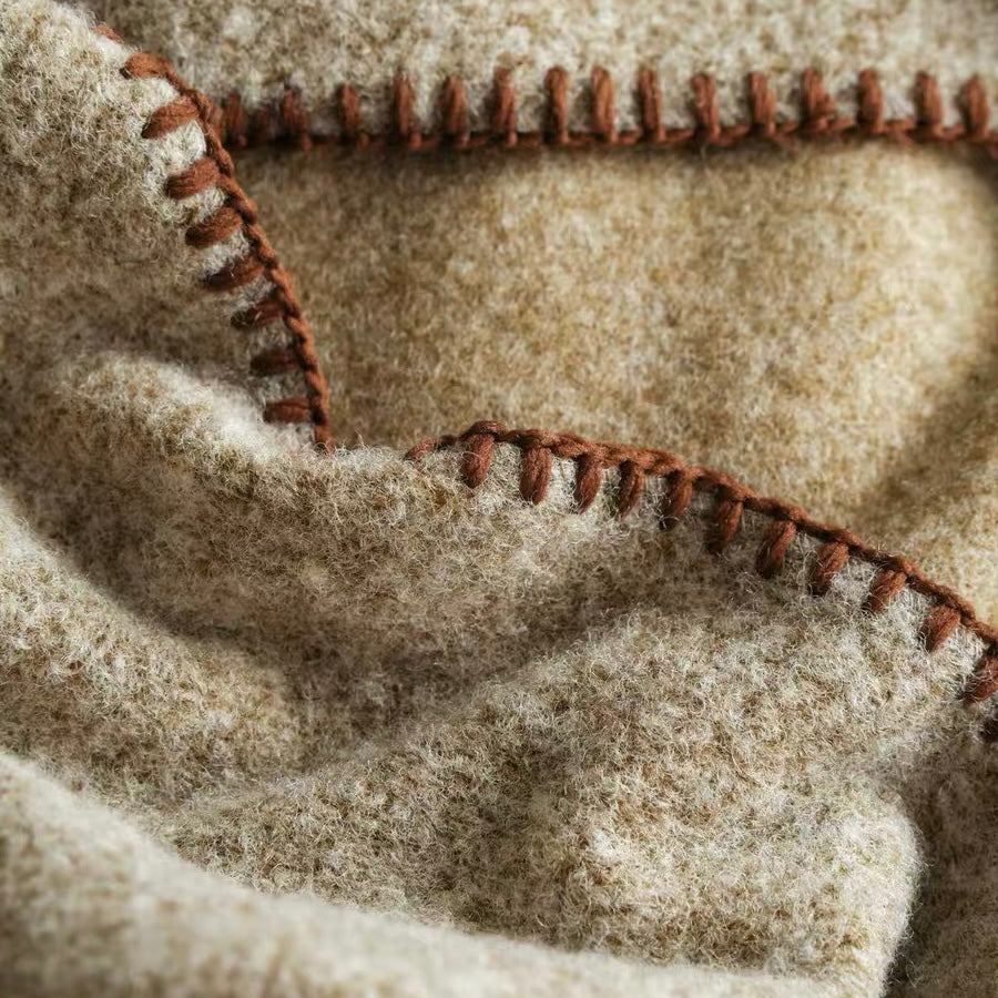 simple cozy stitch blanket (6colors)