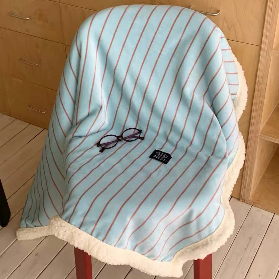 casual stripe fur blanket (5colors)