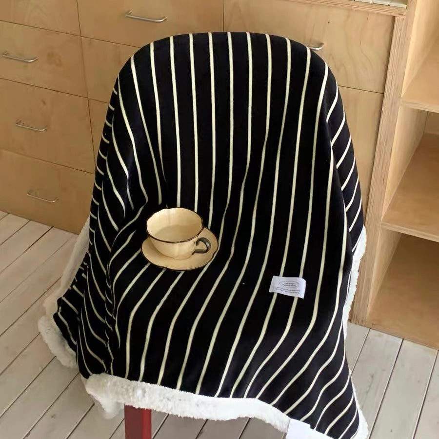 casual stripe fur blanket (5colors)