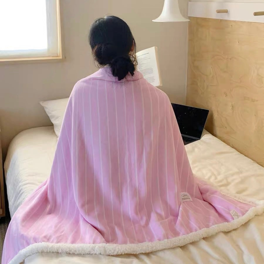 casual stripe fur blanket (5colors)