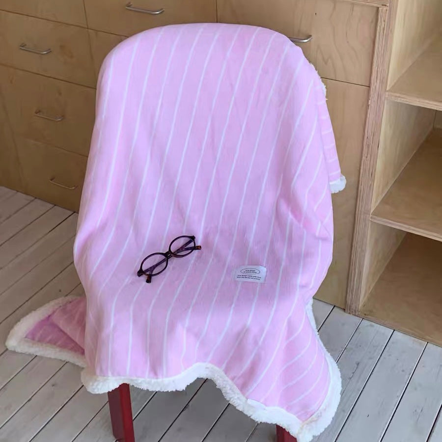 casual stripe fur blanket (5colors)