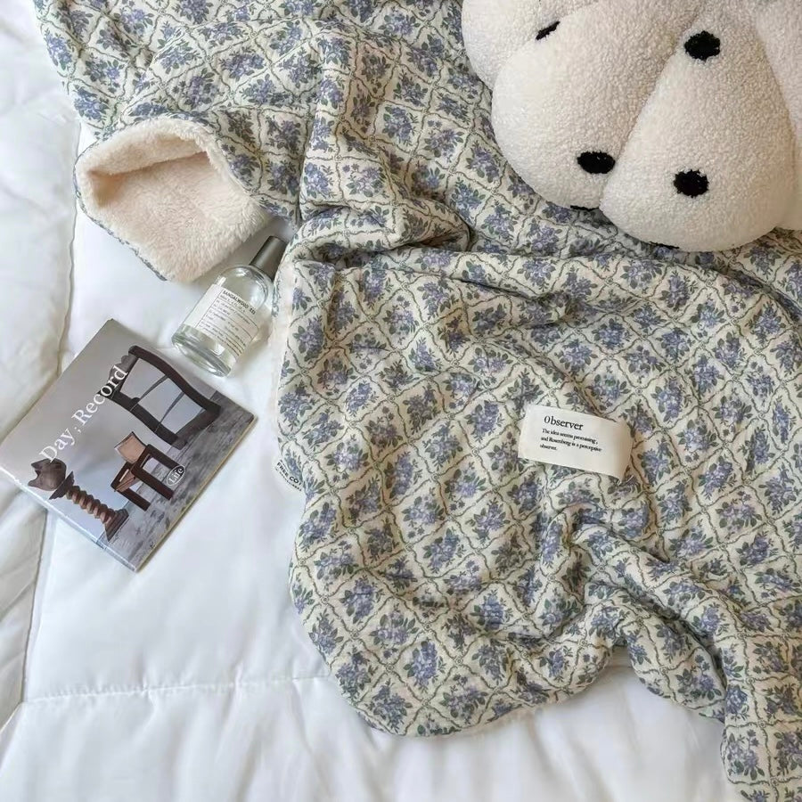natural organic flower blanket (5design)