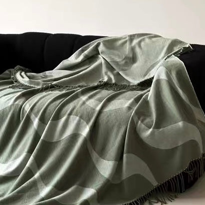 wave fringe blanket (3color)