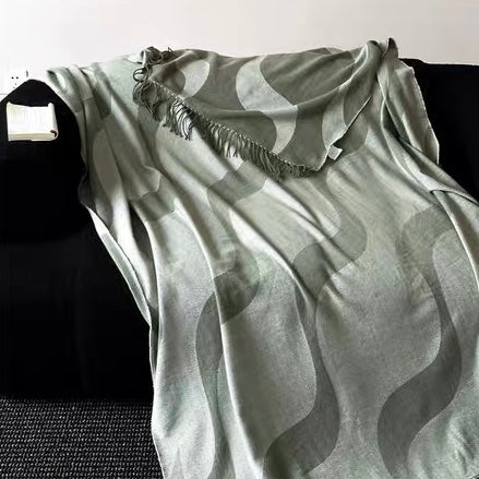 wave fringe blanket (3color)