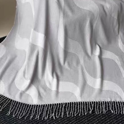 wave fringe blanket (3color)