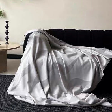 wave fringe blanket (3color)