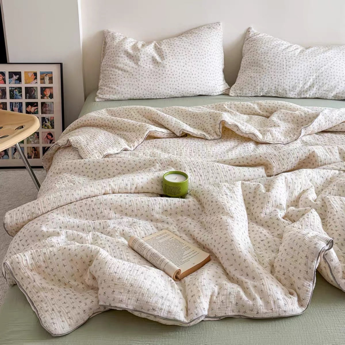 lovely quilt & pillow sheets set (4design)
