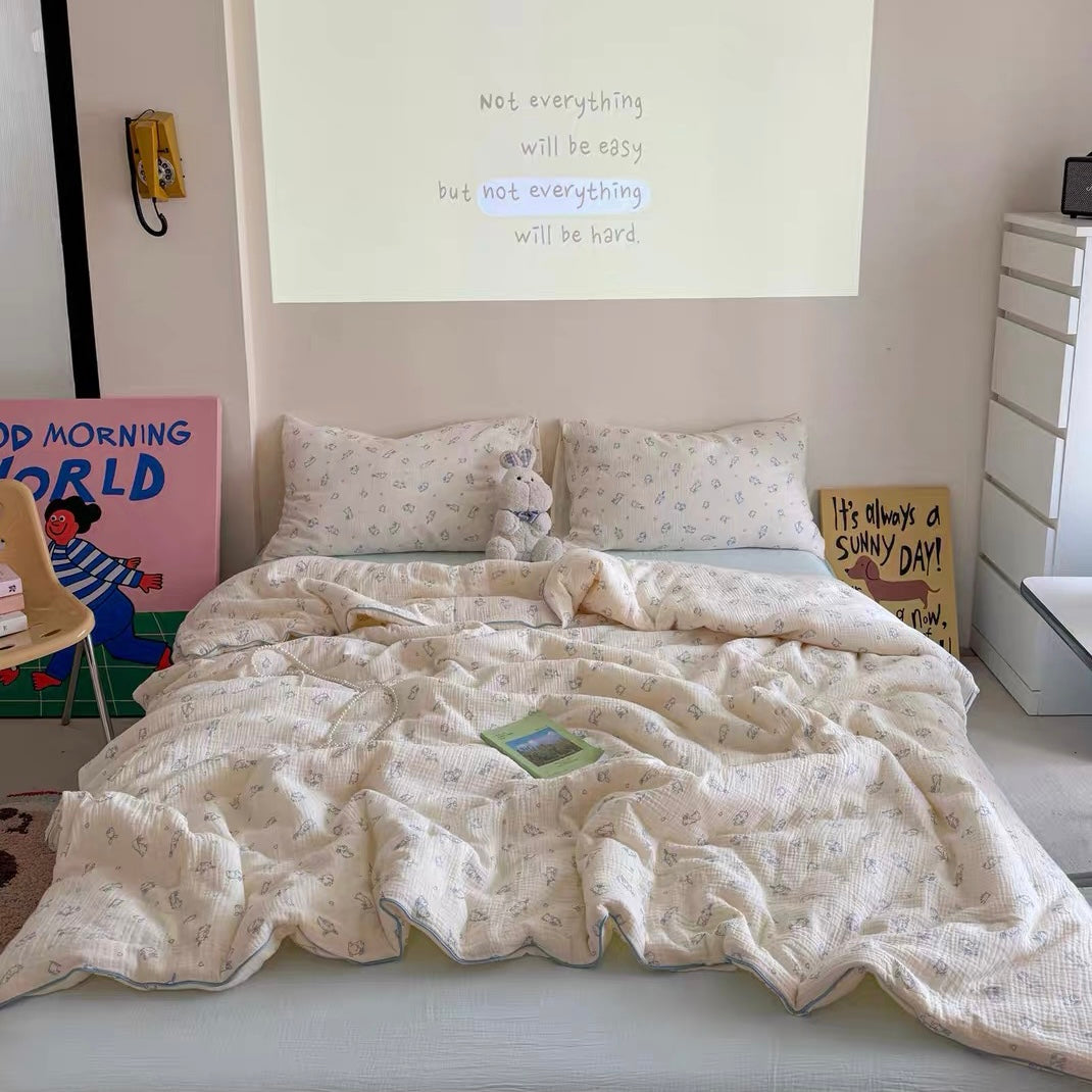pretty quilt & pillow sheets set (4design)