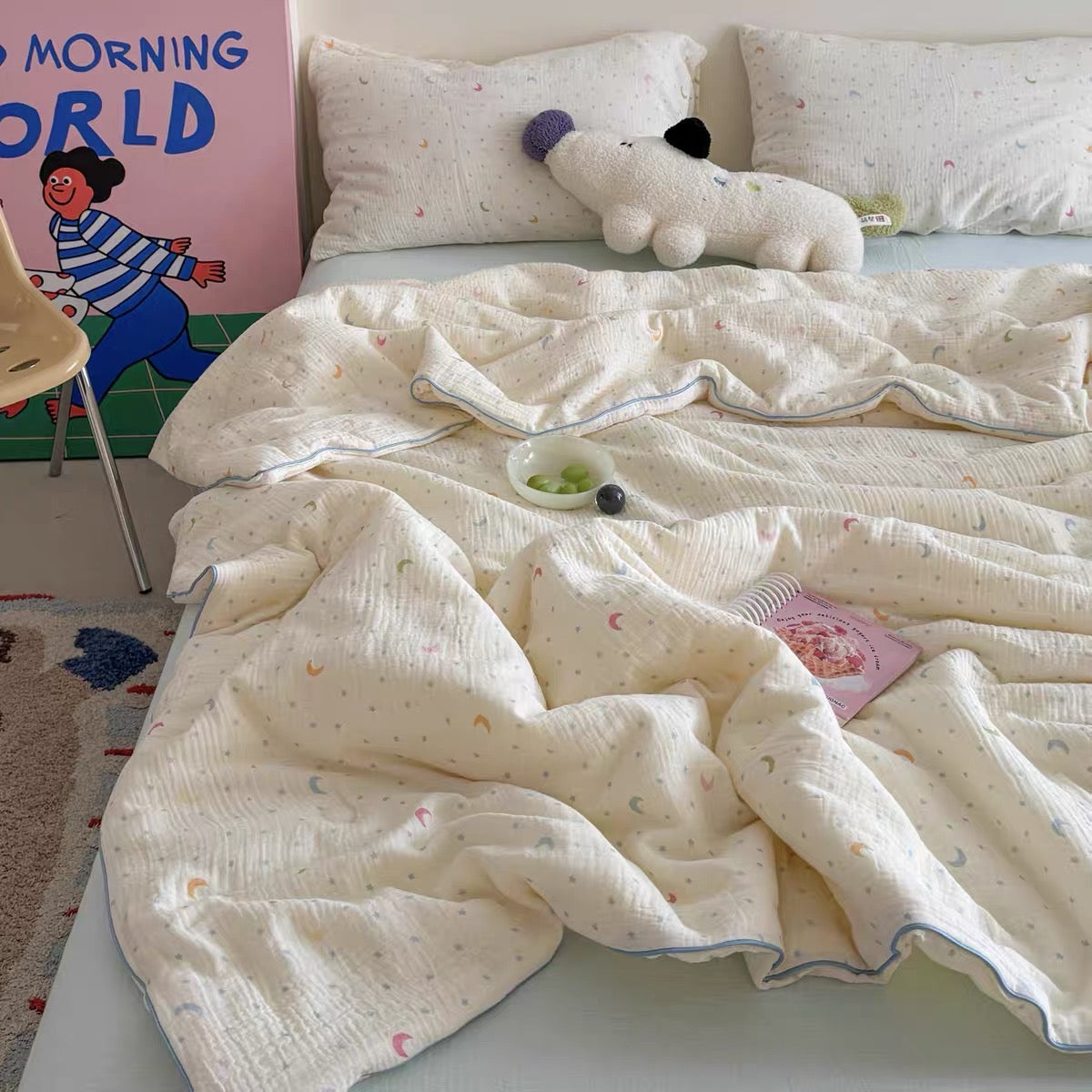 pretty quilt & pillow sheets set (4design)